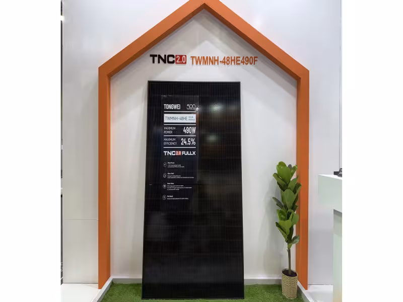 Tongwei's 490 W Home Solar Panel Targets Small Roofs