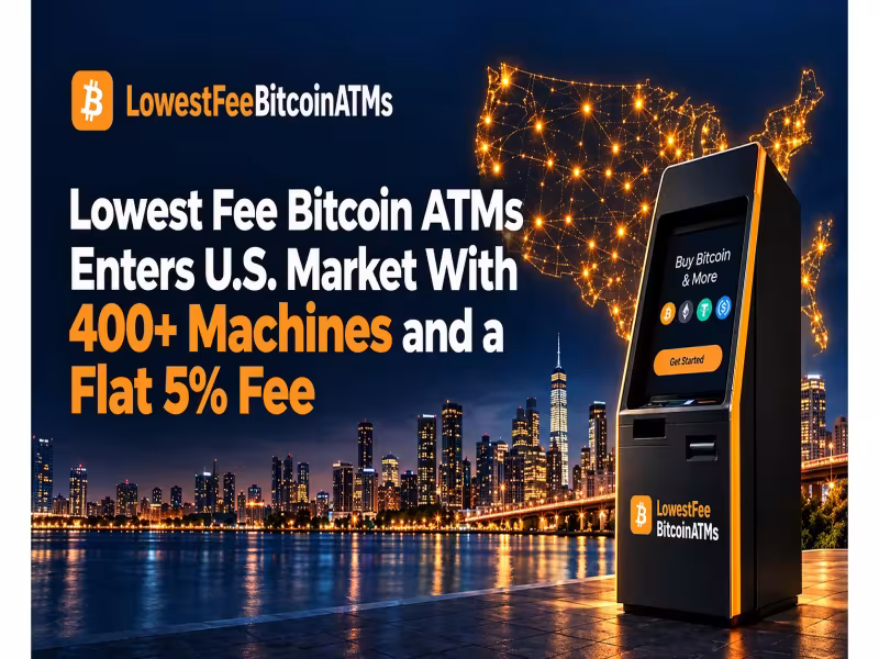 New Bitcoin ATM Network Launches With Flat 5% Fee Across the U.S.