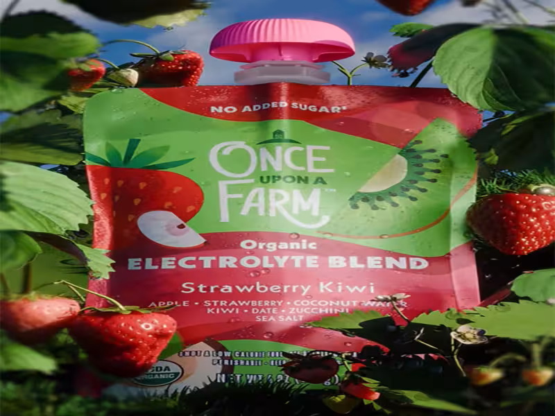 Once Upon a Farm Launches Organic Electrolyte Pouches for Kids