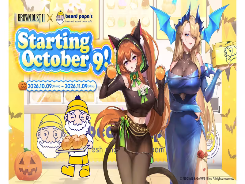 BrownDust2 and Beard Papa's Launch Halloween Cream Puff Collab