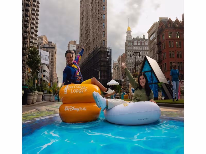 Disney Unveils 3D Street Mural in NYC for New Lakeshore Lodge Resort