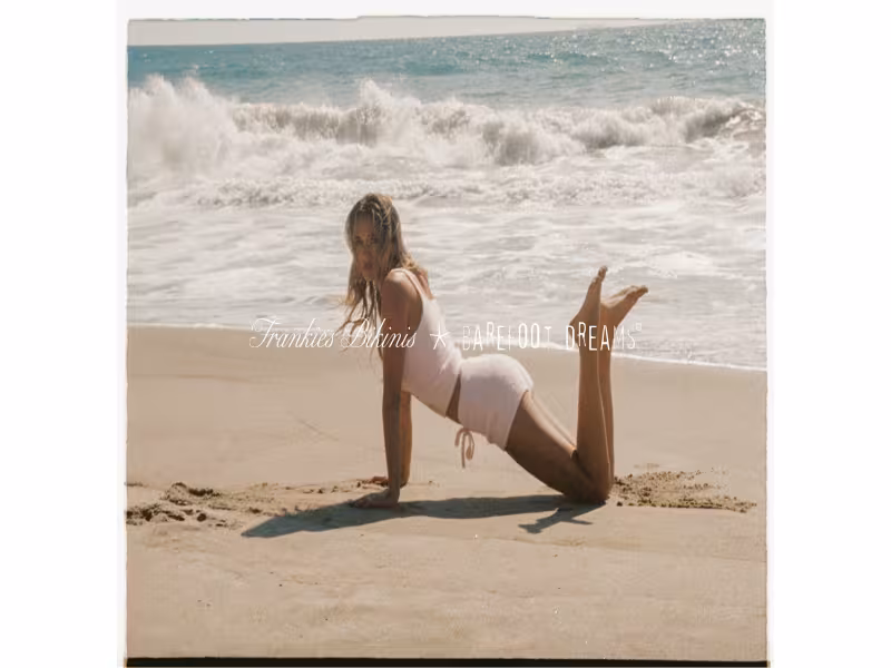 Frankies Bikinis and Barefoot Dreams Drop a Cozy Beach Collection