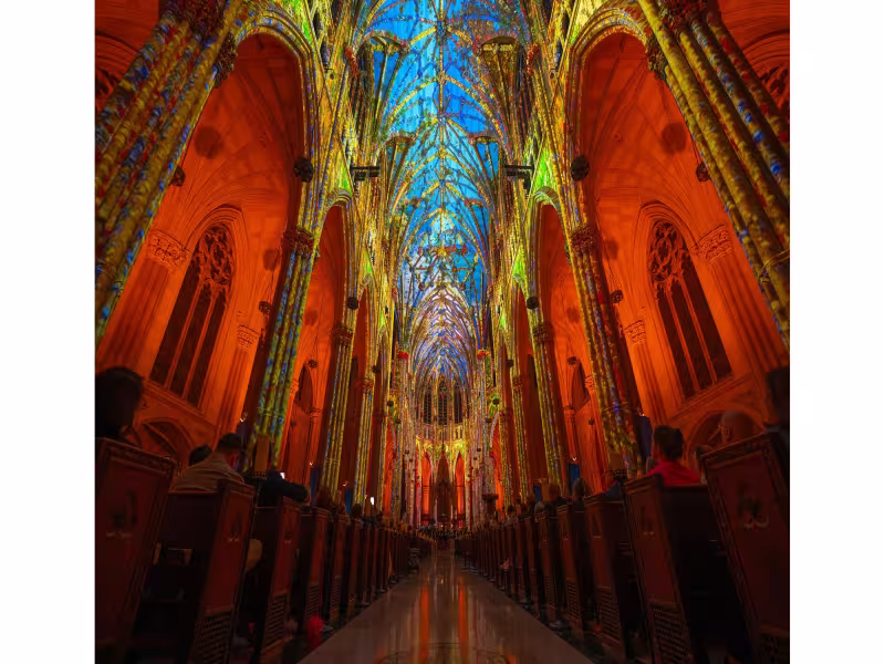 Light Show 'LUMINISCENCE' Illuminates St. Patrick's Cathedral in NYC