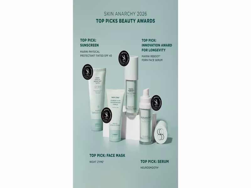 Marini SkinSolutions Wins Four 2026 Skin Anarchy Beauty Awards