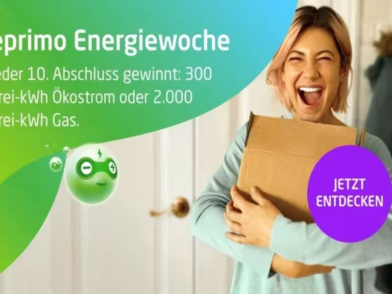 eprimo Energy Week: Every 10th Contract Wins Free kWh