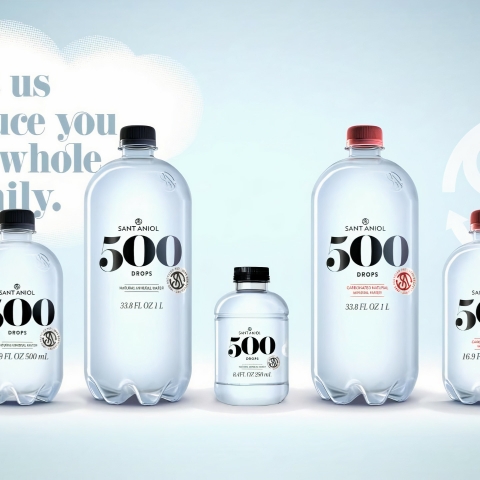 SUSTAINABLE NATURAL MINERAL WATER 100% RECYCLED PET