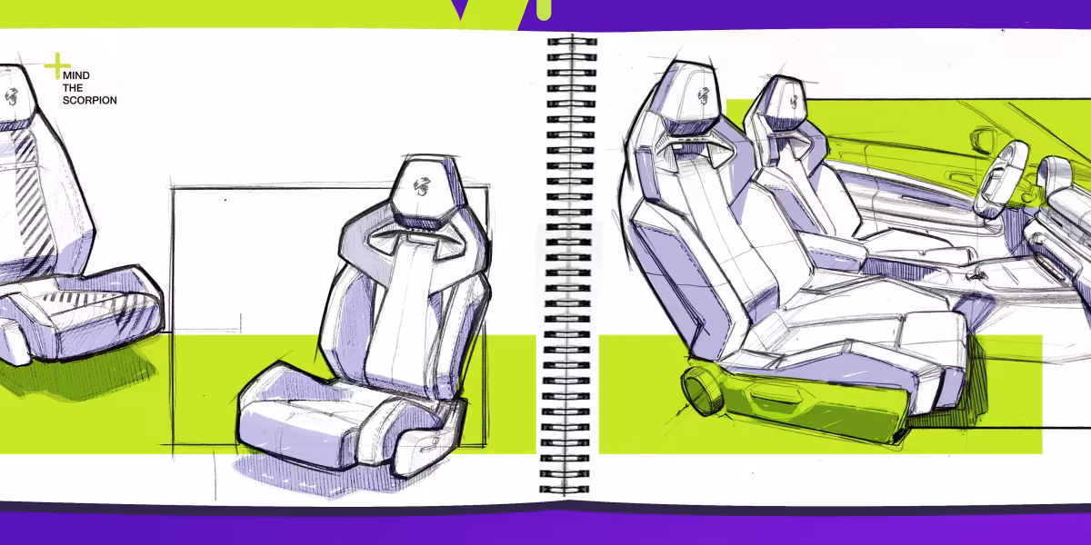 ABARTH 600e SKETCHES