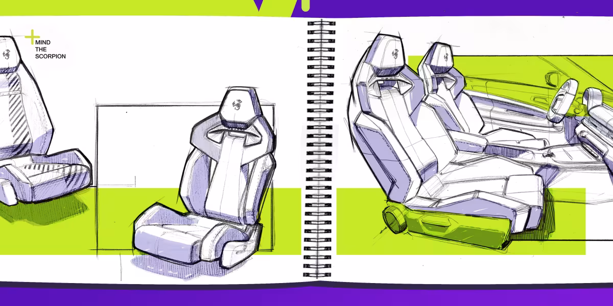 ABARTH 600e SKETCHES