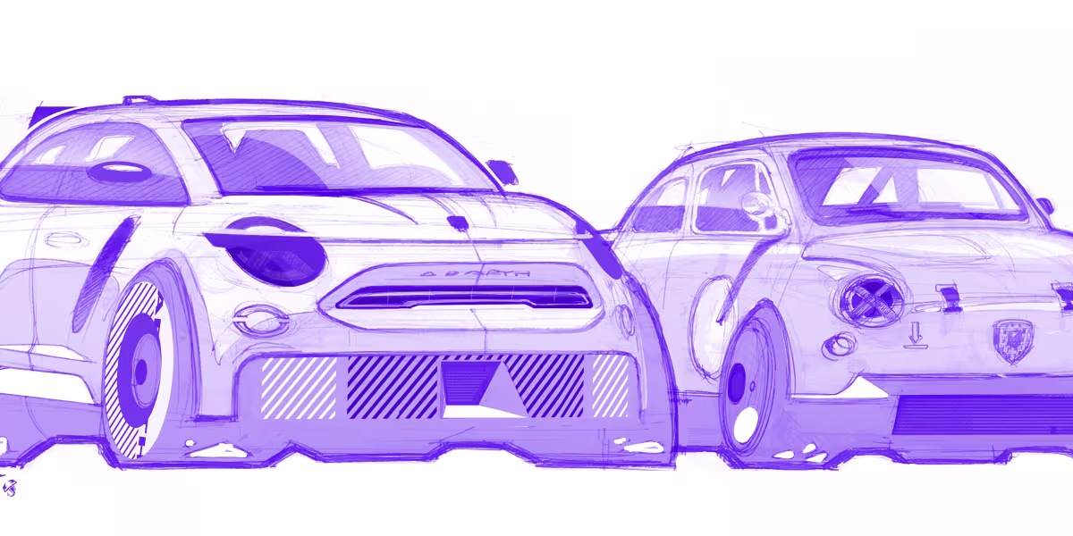 ABARTH 600e SKETCHES