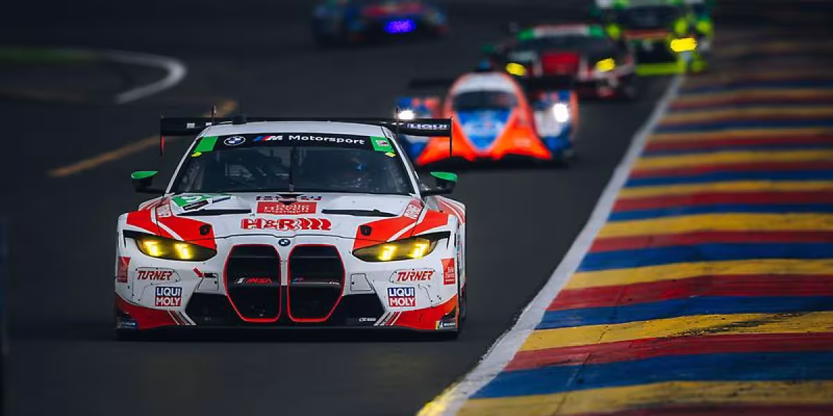 BMW M4 GT3 EVO celebrates its first win of the season at the Six Hours of the Glen