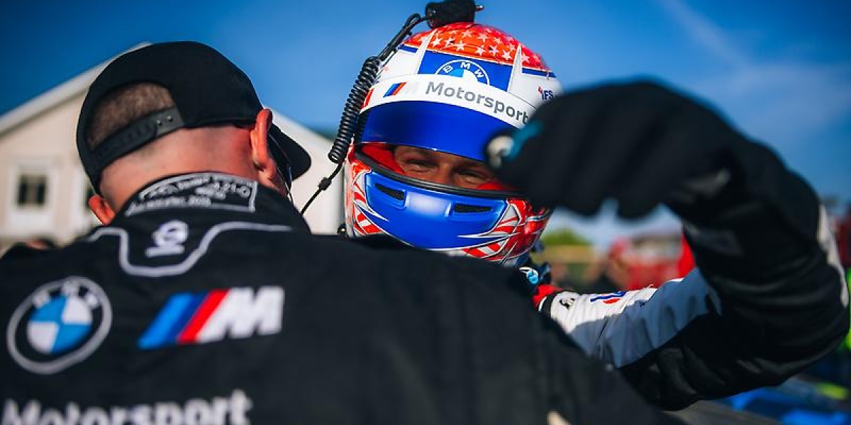BMW M4 GT3 EVO celebrates its first win of the season at the Six Hours of the Glen